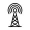 Antenna thin linet vector icon