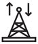 Antenna tower icon. Cell provider station. Signal transmission symbol