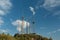 Antenna towers shown against a beautiful sky.