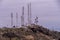 Antennas for communication on a hill