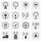 Antennas related icons set on background for graphic and web design. Simple illustration. Internet concept symbol for