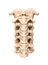 Anterior or front view of the seven human cervical vertebrae isolated on white background 3D rendering illustration. Anatomy,