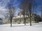 Anthenaeum in Winter in Chautauqua Institution