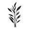 Anthericum Icon hand draw black colour plant leaf logo symbol perfect