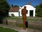 Anthony Gormley sculpture and lock keepers house