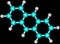 Anthracene molecular structure on black background