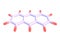 Anthracene molecular structure on white background
