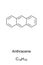 Anthracene skeletal formula and molecular structure