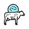 anthrax cow color icon vector illustration