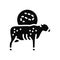 anthrax cow glyph icon vector illustration