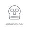 Anthropology linear icon. Modern outline Anthropology logo conce