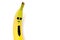 Anthropomorphic banana character wearing a black tie