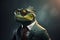 Anthropomorphic chameleon businessman. Generate Ai