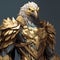 Anthropomorphic Gold Eagle God - Dnd 5e Character Art