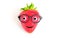 Anthropomorphic Strawberry with Eyes and Glasses