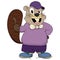 Anthropomorphized Urban Beaver Character