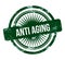 anti aging - green grunge stamp