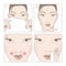 Anti-aging massage of lips with protective oil. Step by step visual explanation