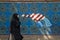 Anti american mural teheran iran