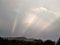Anti crepuscular rays over the hills of Brazil.