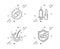 Anti-dandruff flakes, Capsule pill and Medical vaccination icons set. Medical tablet sign. Vector