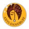 Anti-dandruff flakes free vector icon. Sign of healthy hair follicle. Label for shampoo and medical, cosmetic care products