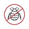 Anti flea sign. Insect protection icon. Editable vector illustration