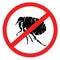 Anti  flea symbol vector illustration