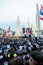 Anti-government protesters to the Democracy Monument