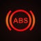 Anti-lock braking system ABS warning light.