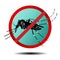 Anti mosquito sign ,flat icon