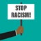 Anti racism vector banner. black lives matter. stop racist. racial diversity race concept. together against racial discrimination