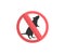 Anti rat sign. Anti rodent sign. Pest control logo design. The prohibition sign of the rat. No rats icon symbol vector design.