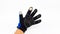 Anti slip touch screen blue and black glove for winter