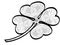 Anti stress coloring book clover. Plant, leaf, vector. Black lines, white background. Saint Patric Day