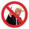 Anti Trump Sign Vector Illustration Icon