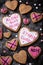 Anti-Valentine day concept. Cookies Alone but happy.