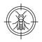 Anti wasp sign. Insect protection icon. Vector illustration