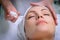 Anti-wrinkle skin treatment at beauty salon