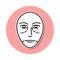 Antiaging face Botox sticker icon. Simple thin line, outline vector of anti agies icons for ui and ux, website or mobile