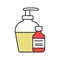 Antibacterial liquid and soap color icon