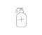 Antibacterial, sanitizer bottle icon. Vector illustration, flat design