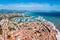 Antibes aerial panoramic view, France