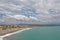 Antibes, France - June 16, 2014: sea beach on a sunny summer day