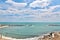 Antibes, France - June 16, 2014: sea beach on a sunny summer day