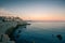 Antibes Juan les Pins Mediterranean Sea Coast during twilight, blue hour sunset