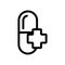 Antibiotic icon vector. Isolated contour symbol illustration