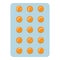 Antibiotic pack icon cartoon vector. Medicine tablet