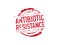 Antibiotic resistance grunge stamp