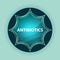 Antibiotics magical glassy sunburst blue button sky blue background